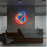 No Smoke UV Art LED Neon Sign with bright UV art glow, modern no-smoking wall décor by Neon.Shop