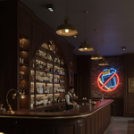 No Smoke UV Art LED Neon Sign with bright UV art glow, modern no-smoking wall décor by Neon.Shop