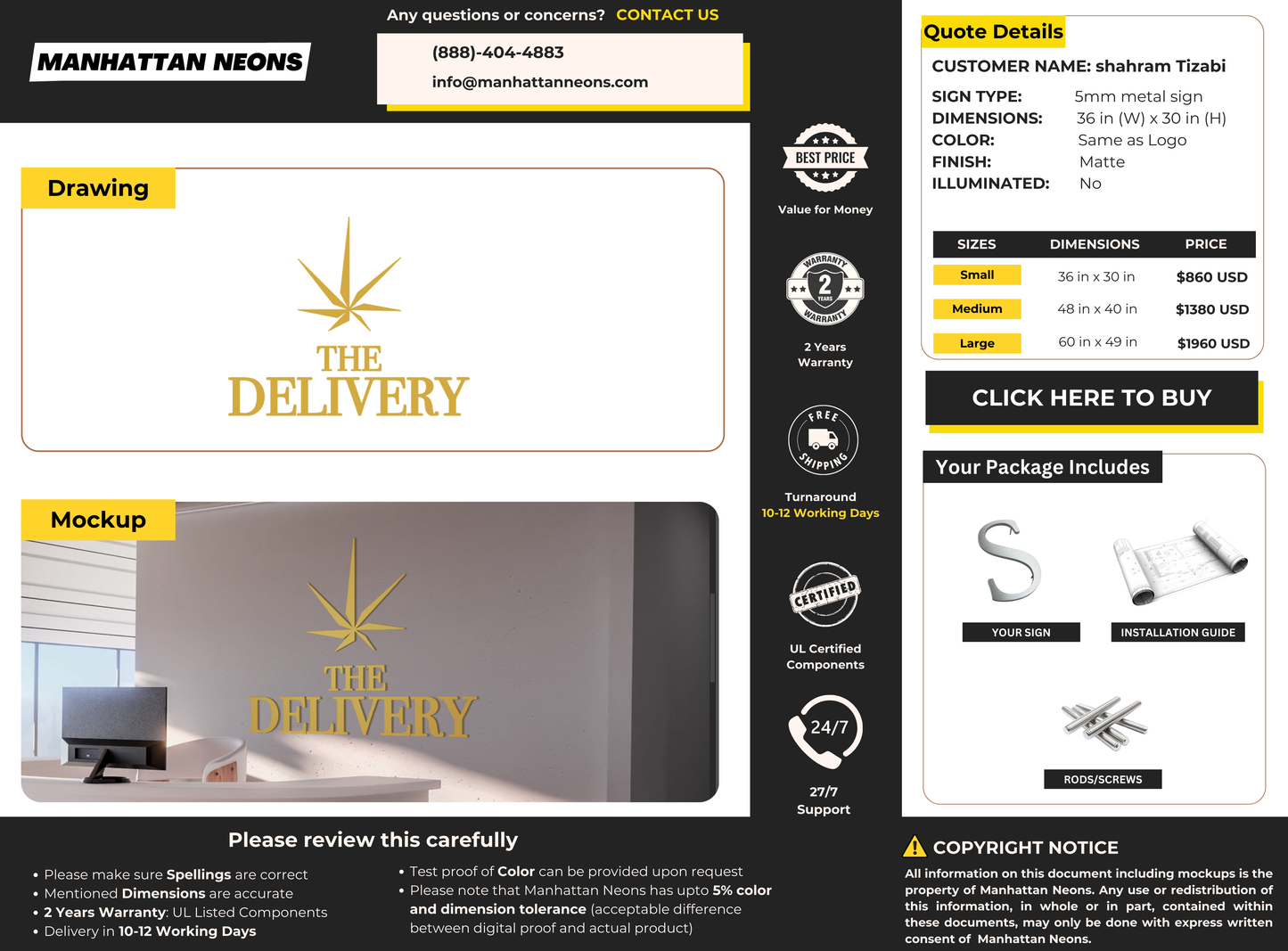 Business Signs for shahram Tizabi