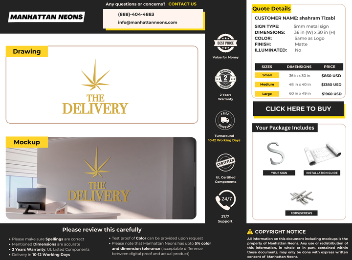 Business Signs for shahram Tizabi