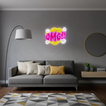 OMG UV print LED neon sign  wall light for bedroom décor by Neon.Shop