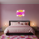 OMG UV print LED neon sign wall light for bedroom décor by Neon.Shop