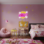 OMG UV print LED neon sign wall light for bedroom décor by Neon.Shop