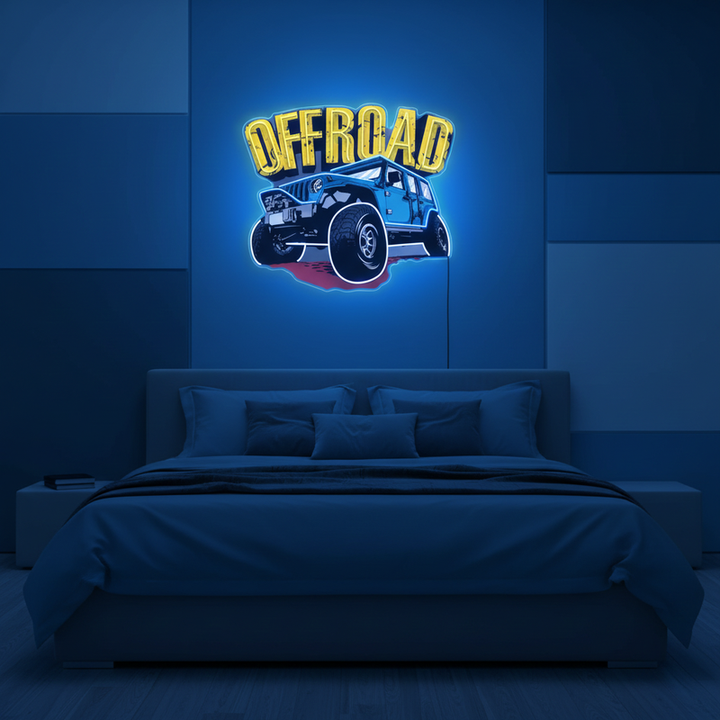 Offroad Adventure Car UV Art LED Neon Sign