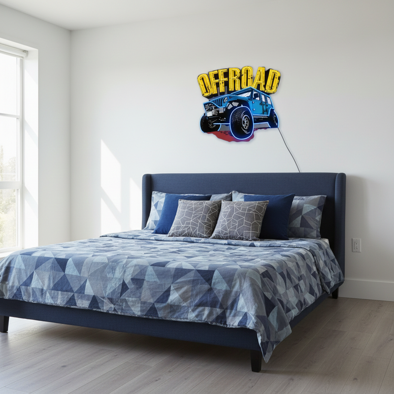 Offroad Adventure Car UV Art LED Neon Sign