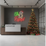 Oh Snap Gingerbread Man Merry Christmas LED neon sign by Neon.Shop Holiday LED neon décor