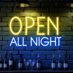 Open All Night LED neon display by Neon.Shop for attracting night customers