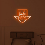 LED Order Here neon sign by Neon.Shop for restaurants, cafés, and food counters