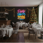 Party Like It's 2026 glowing LED neon light for home and party décor