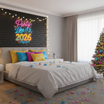 Party Like It's 2026 glowing LED neon light for home and party décor