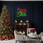 Peace on Earth Merry Christmas Neon Sign by Neon.Shop