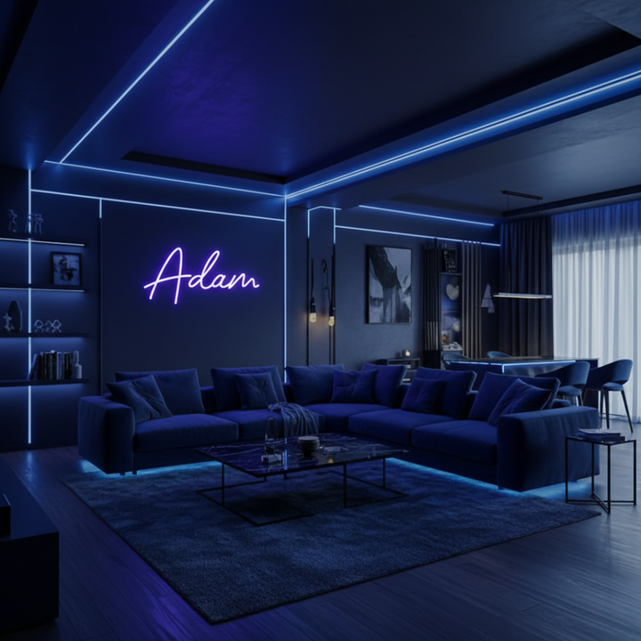 Personalized ADAM LED Neon Sign by Neon.Shop for home décor, offices, or stylish interior design.
