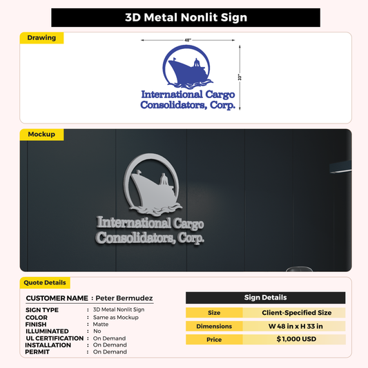 Custom Signs For Peter Bermudez