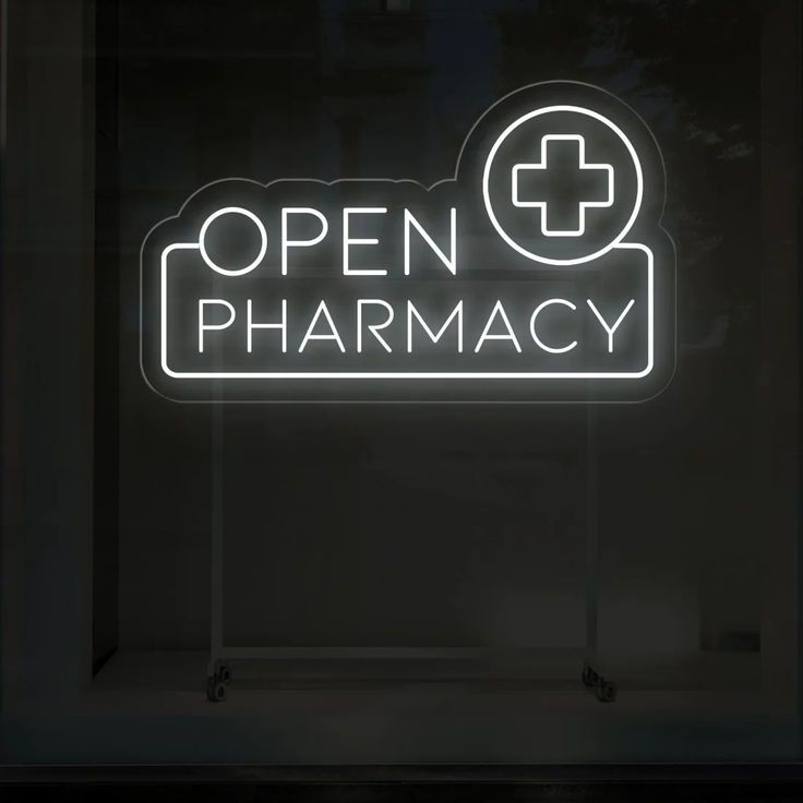 Bright Pharmacy Open LED neon Sign  by Neon.Shop for attracting customers anytime