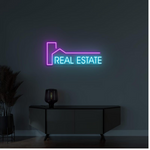 Real Estate neon sign by Neon.Shop for property agencies and offices