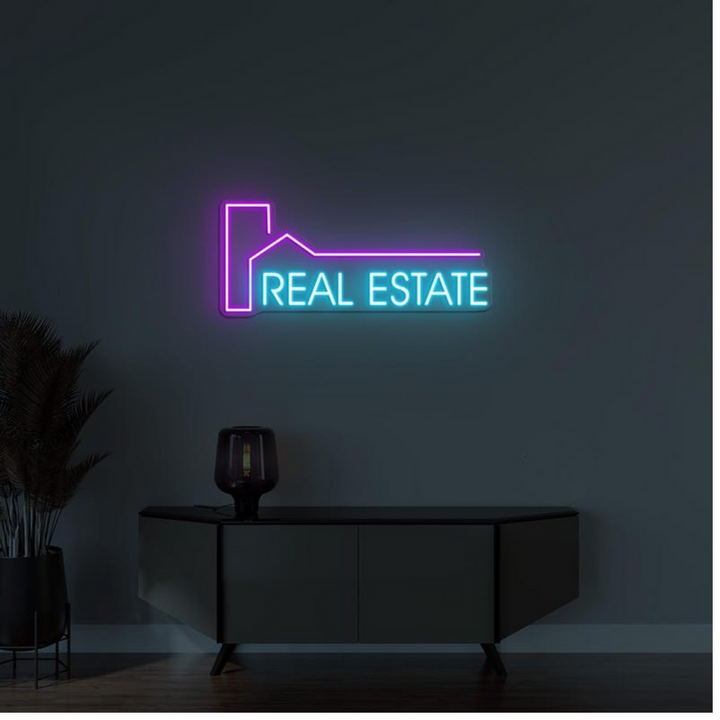 Real Estate Business Neon Sign