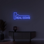 Real Estate neon sign by Neon.Shop for property agencies and offices