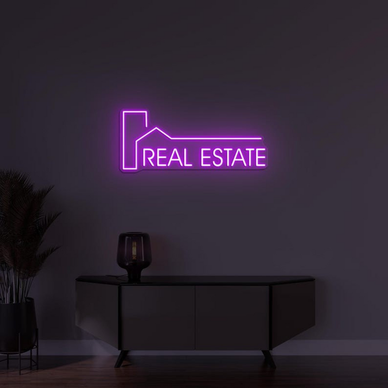 Real Estate Business Neon Sign