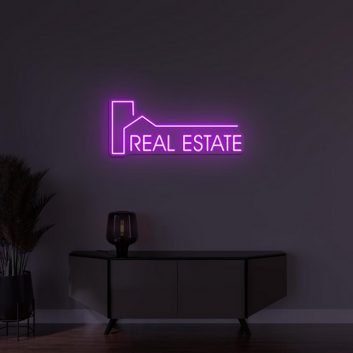 Real Estate Business Neon Sign