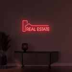 Real Estate neon sign by Neon.Shop for property agencies and offices
