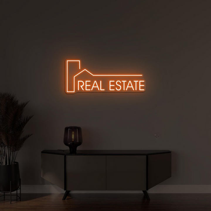 Real Estate Business Neon Sign