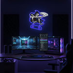 Reapers UV Art LED Neon Sign with striking UV art glow, edgy LED wall décor by Neon.Shop