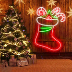 Stocking Merry Christmas Neon Sign by Neon.Shop for holiday celebrations
