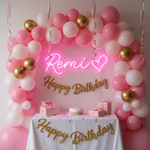 Remi Name LED Neon Sign in customizable LED tubing, personalized wall-mounted name light décor by Neon.Shop for bedrooms, events, and gifts.