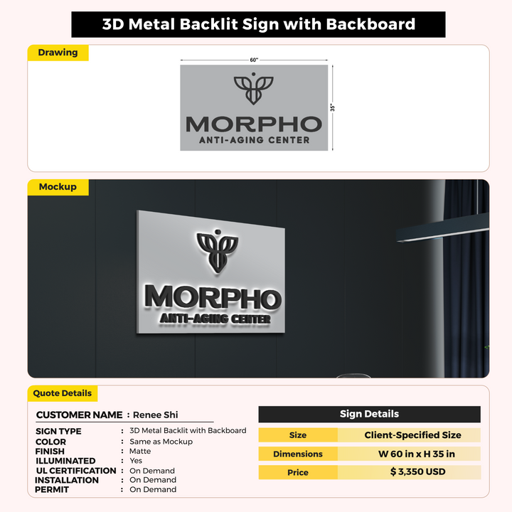 custom Signs for Renee Shi