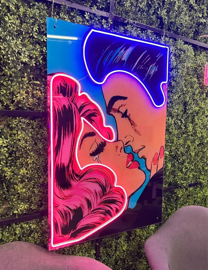 RETRO LOVE UV ART LED NEON SIGN
