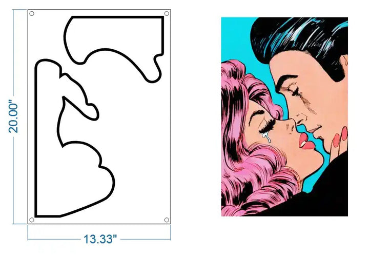 RETRO LOVE UV ART LED NEON SIGN