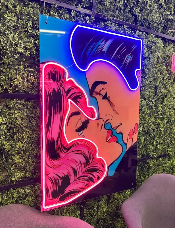 RETRO LOVE UV ART LED NEON SIGN