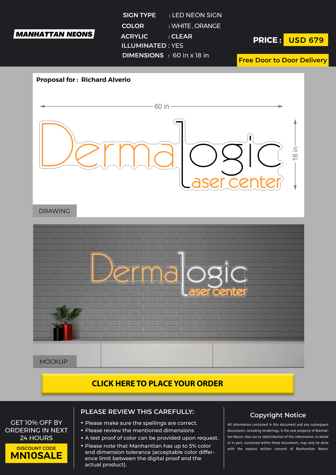 LED Neon Sign FOR Richard Alverio