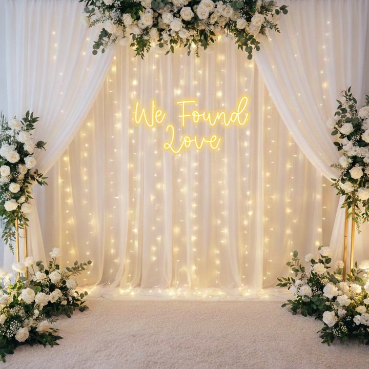 Romantic We Found Love LED neon sign for wedding decor Neon.Shop