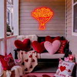 Rose Flower Neon Sign for Valentine’s Day illuminating romantic interiors by Neon.Shop