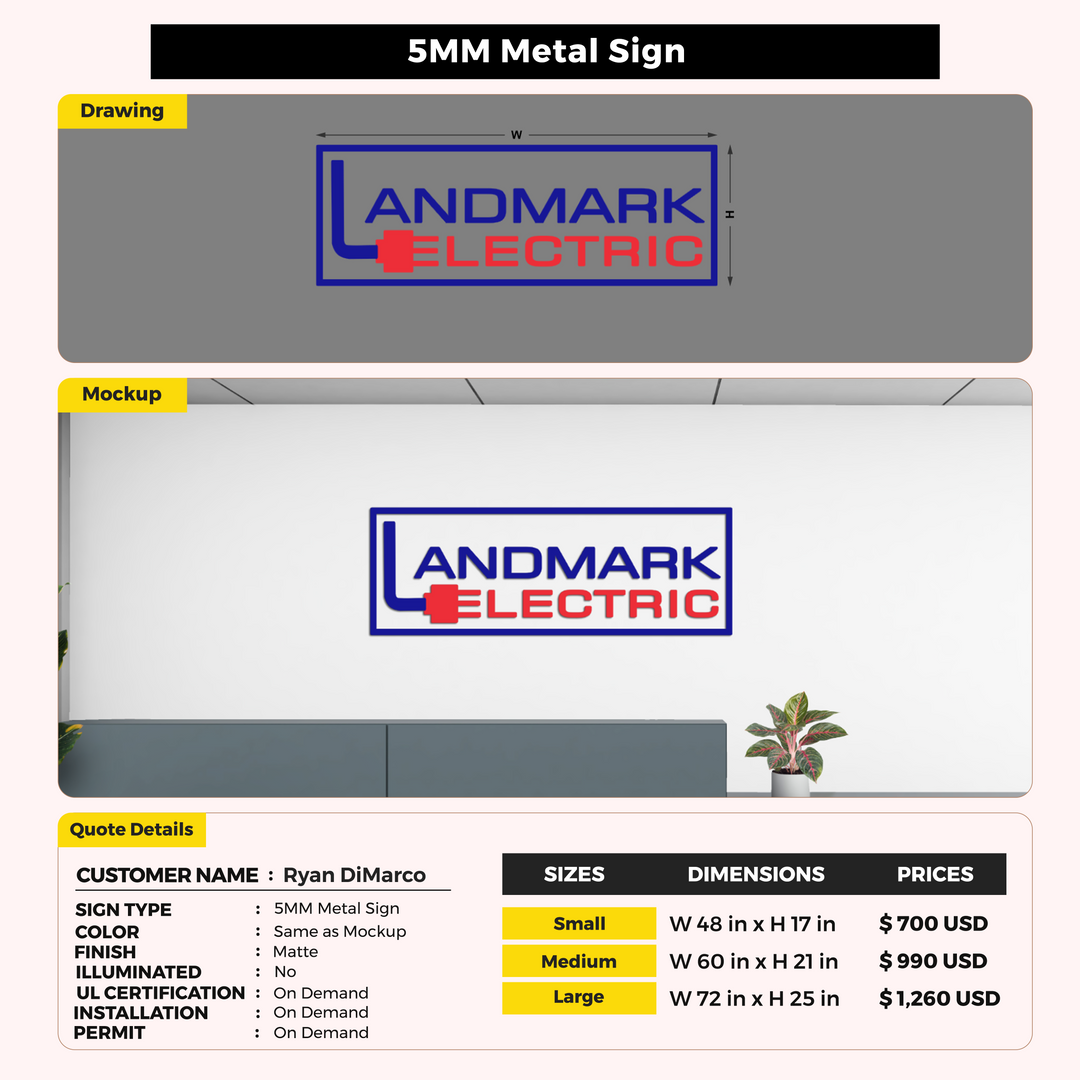 Custom Signs For Ryan DiMarco