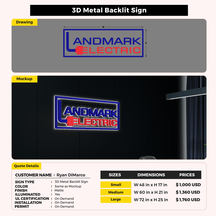 Custom Signs For Ryan DiMarco