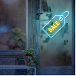 Sale Business Neon Sign by Neon.Shop glowing brightly for retail store promotions