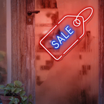 Sale Business Neon Sign by Neon.Shop glowing brightly for retail store promotions