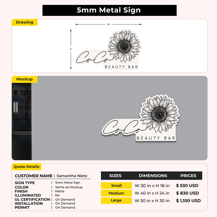 Custom Sign For Samantha Nieto
