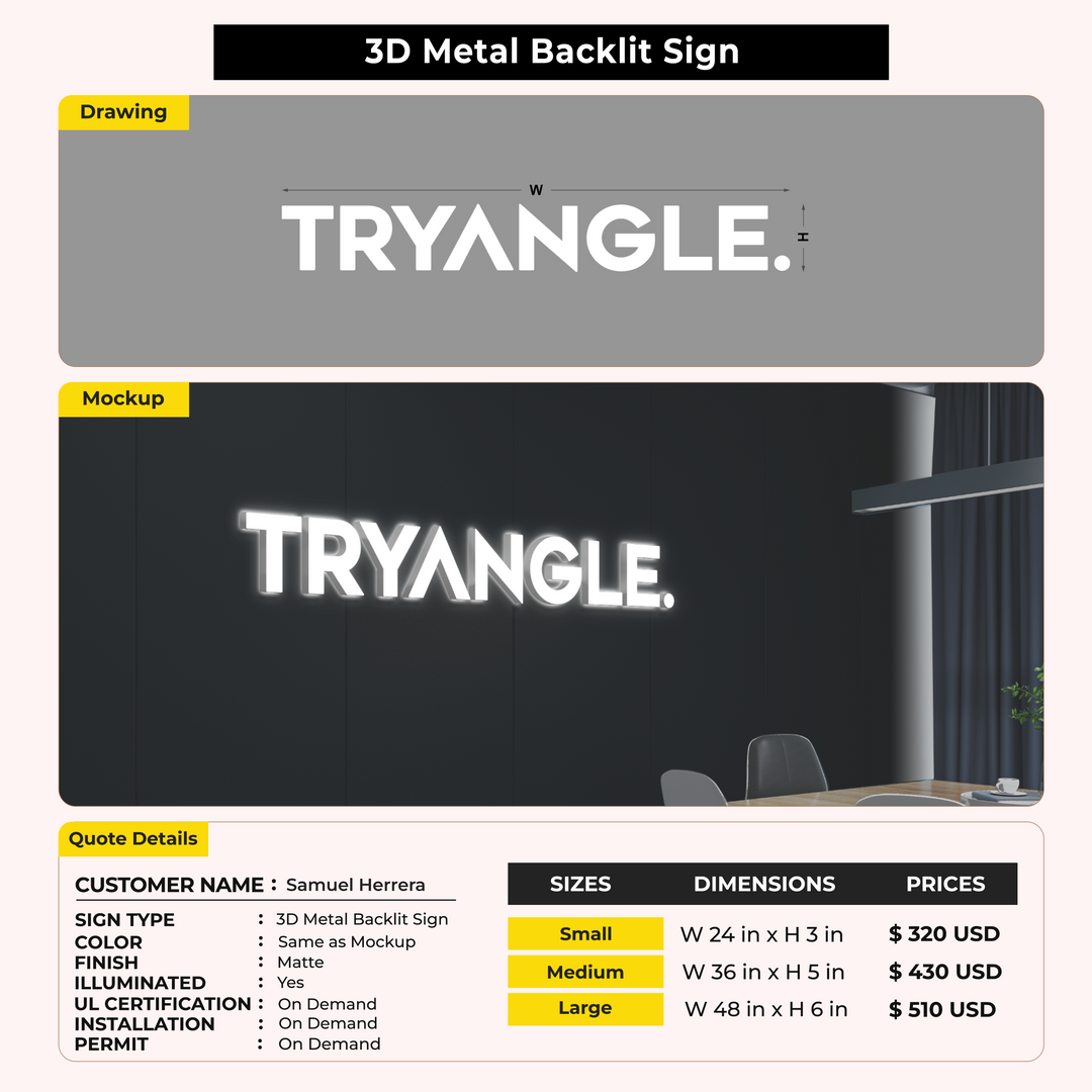 Custom signs For Samuel Herrera
