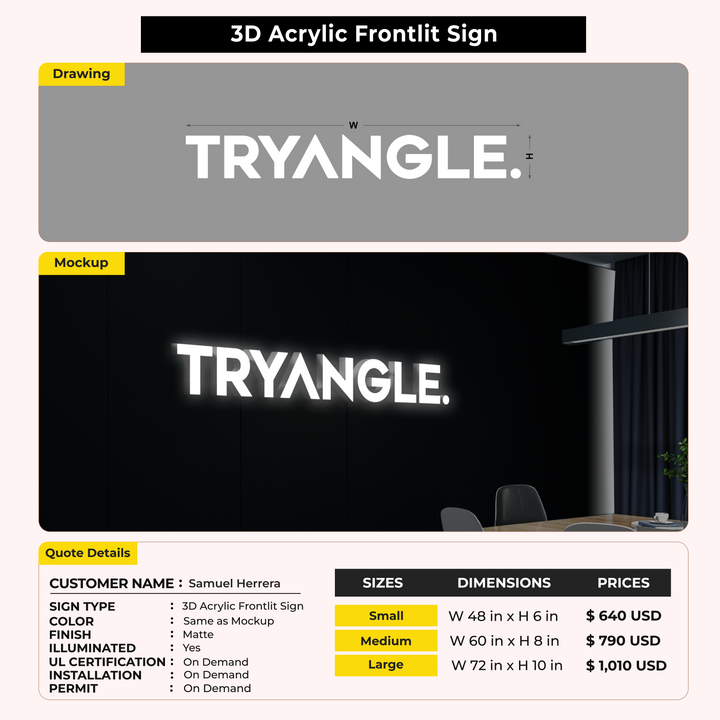 Custom signs For Samuel Herrera