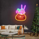Santa Sack Merry Christmas Neon Sign by Neon.Shop for festive holiday décor.