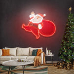 Santa is Coming Art Work Merry Christmas Neon Sign for holiday décor – Neon.Shop 