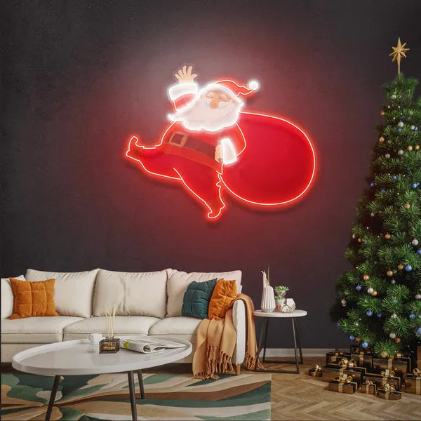 Santa is Coming Art Work Merry Christmas Neon Sign for holiday décor – Neon.Shop 
