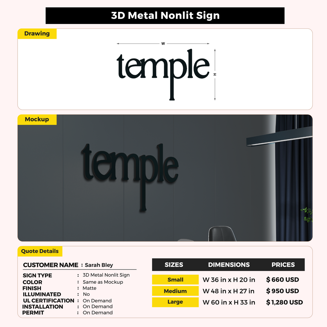 Custom Signs for Sarah Bley