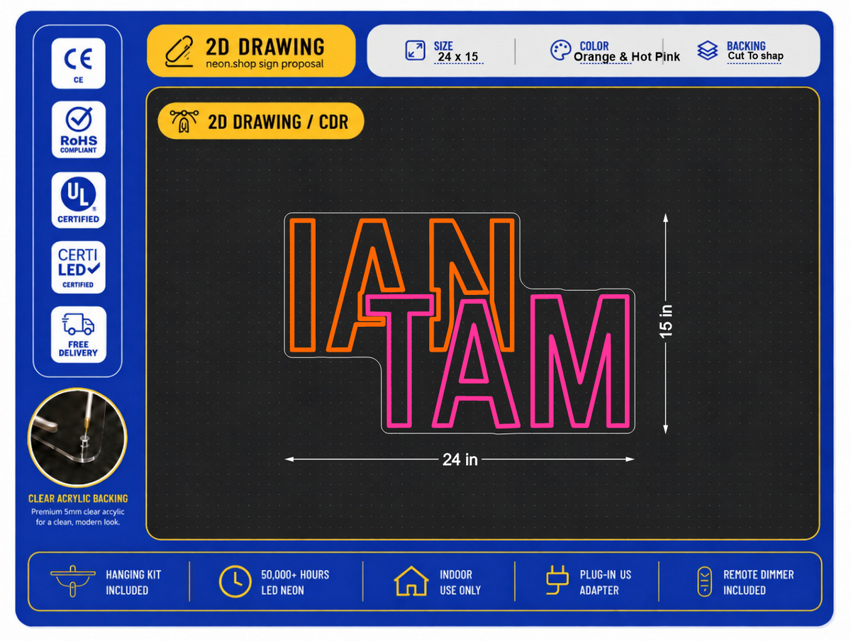 Custom Neon for Ian Rosado