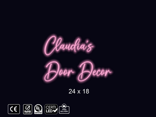 CUSTOM NEON SIGN FOR Claudia’s