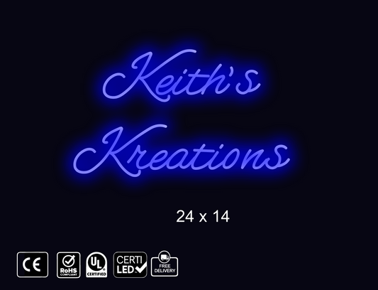 Custom Neon sign for Keith Ultra