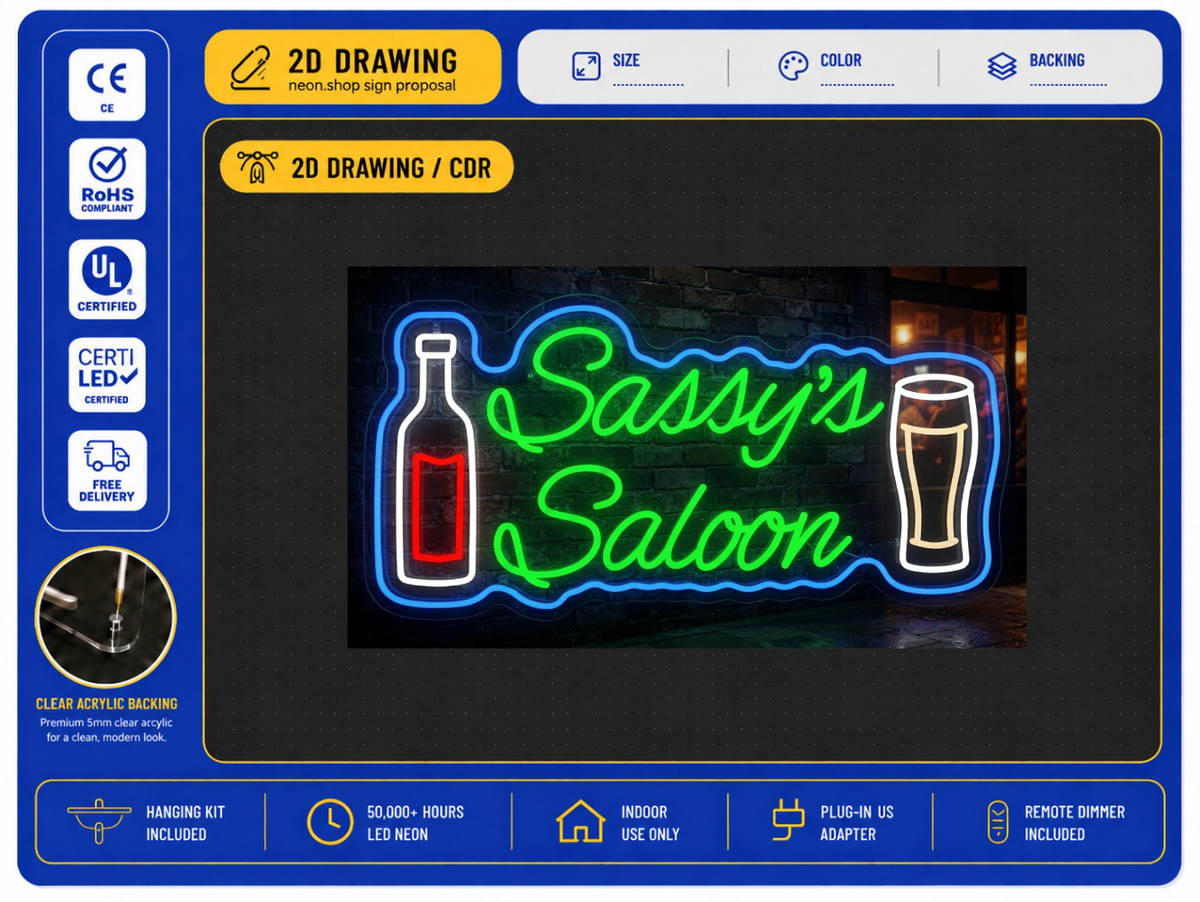 Custom Neon Sign for Bill